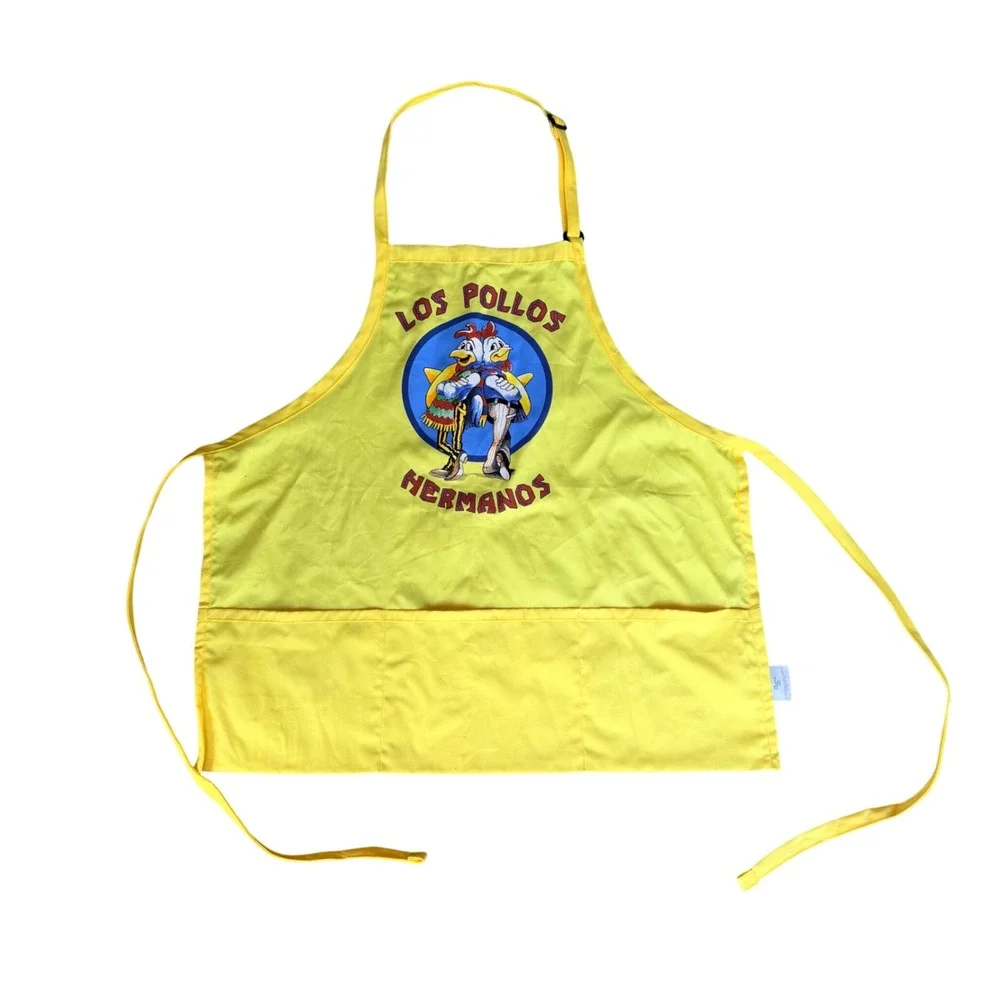 Breaking Bad Los Pollos Hermanos Yellow Kitchen Apron Gus Fring Costume 2015